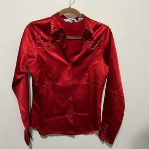 Ladies, small western red shirt.